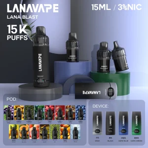 拋棄式電子煙｜LANA 15000口 旗艦款｜15ml大容量 智能雙顯螢幕 Type-C快充